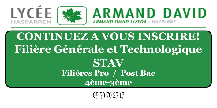 Poursuite des inscriptions