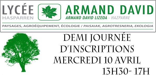 Demi journée d'inscription