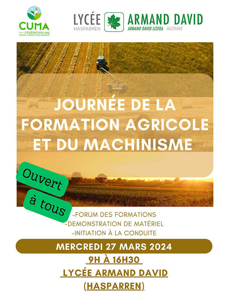 Journée de la formation et du machinisme agricole